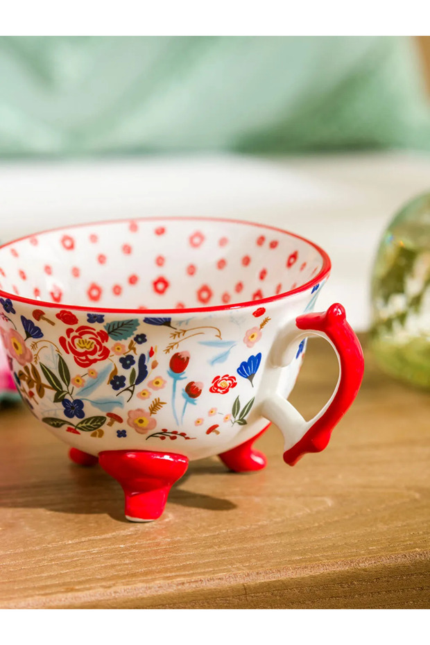 LCW HOME Ekru Baskılı Porselen Kupa 314 Ml - 3