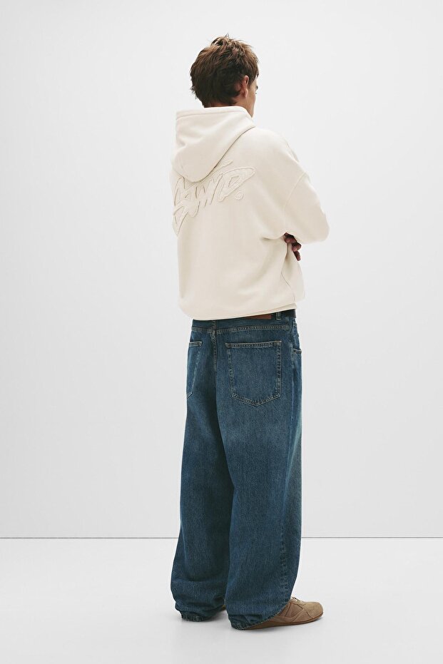 Kapüşonlu STWD Yamalı Sweatshirt - 4