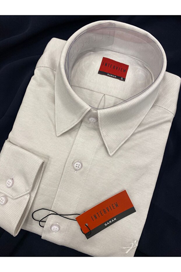 CĂMAȘĂ SARAR INTERVIEW CU MÂNECĂ LUNGĂ BEJ - 2