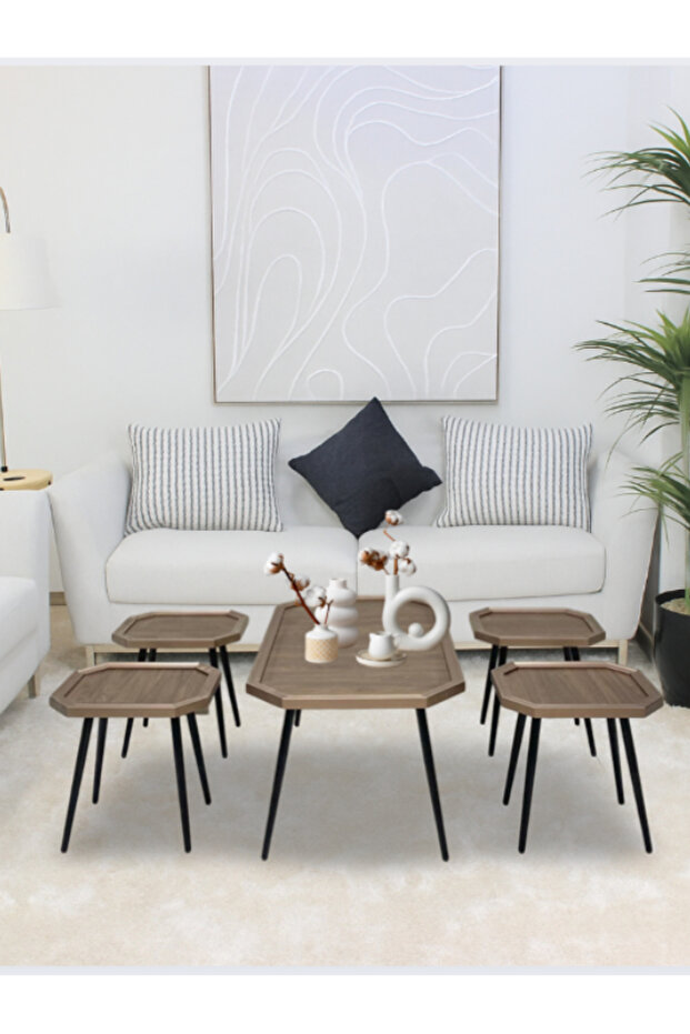 طقم طاولات تركي مودرن بالوان مختلفة - 1