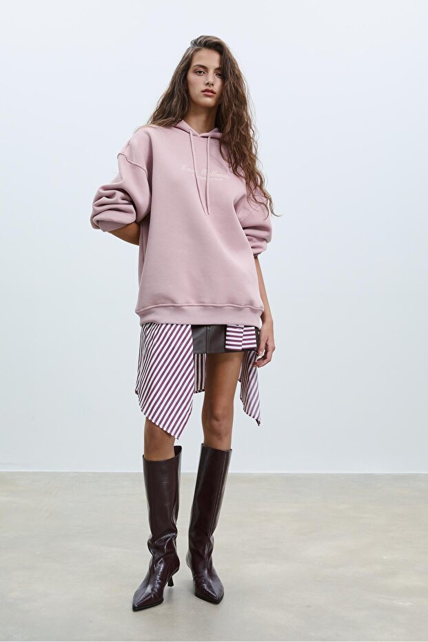 Nakışlı Kapüşonlu Sweatshirt - 1