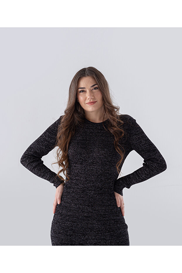 Simli Triko Elbise - 2