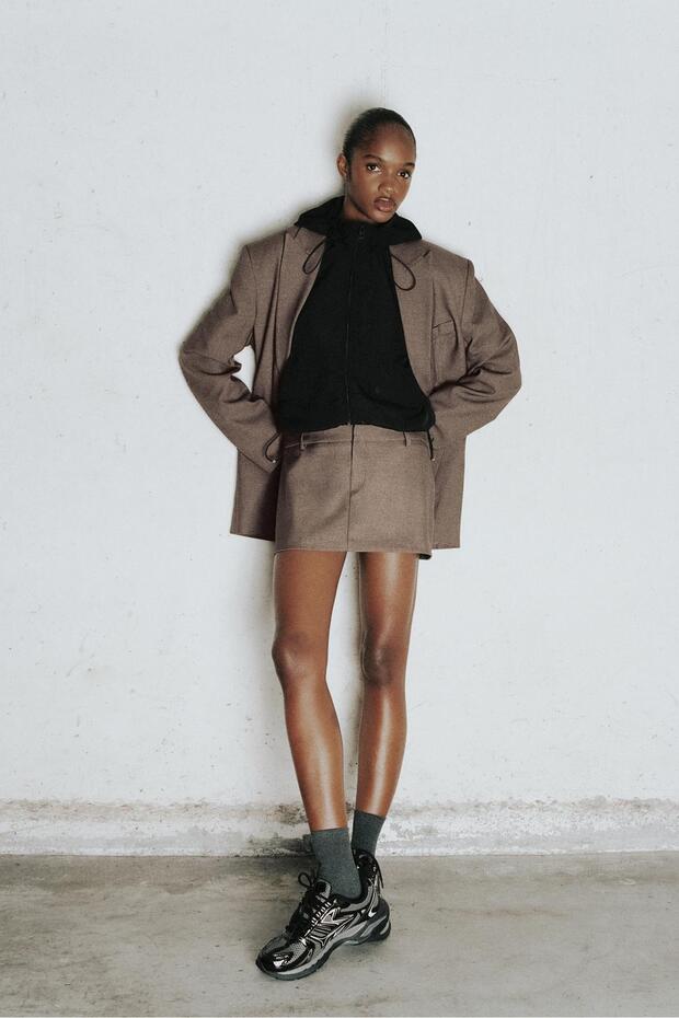 Çift bel etek pantolon - 1