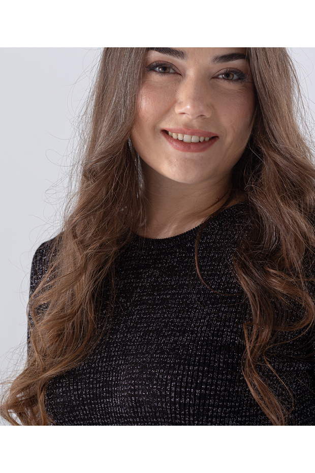 Simli Triko Elbise - 3