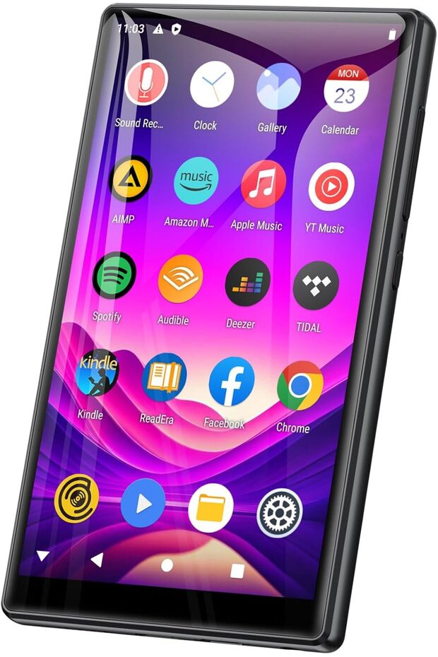 80GB MP3 Player Bluetooth, Android 9.0 with WiFi, 5 Inch IPS Touchscreen (1080 x 1920), Spoti - 1