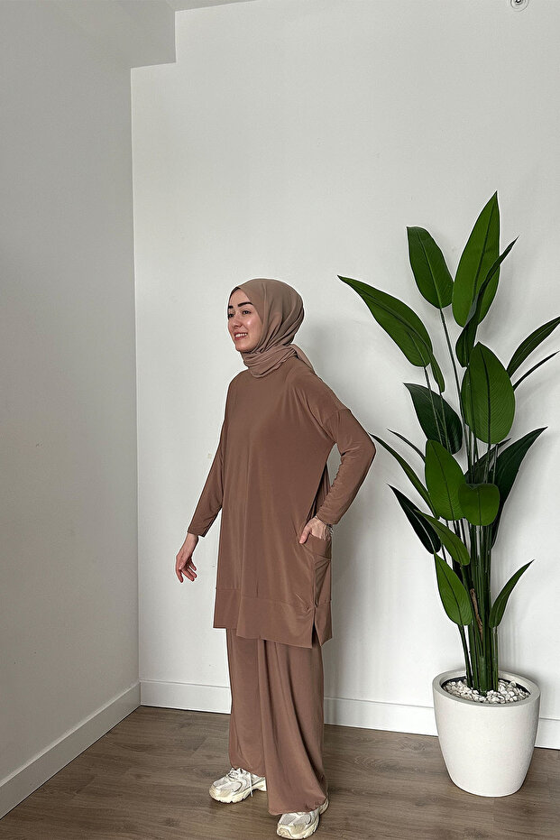 Cepli Sandy İkili Takım Camel