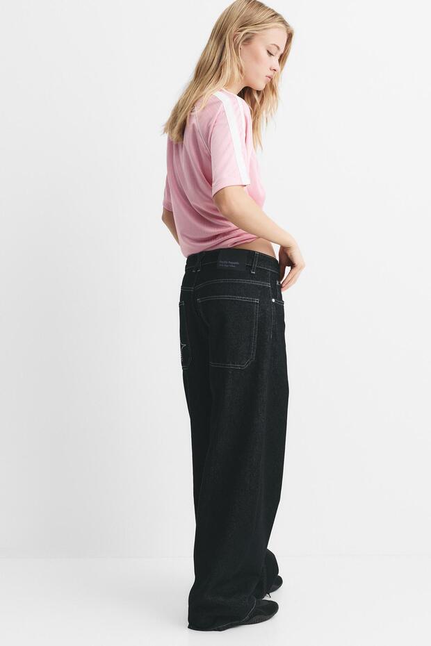 Yıldız Nakışlı Barrel Jean - 3