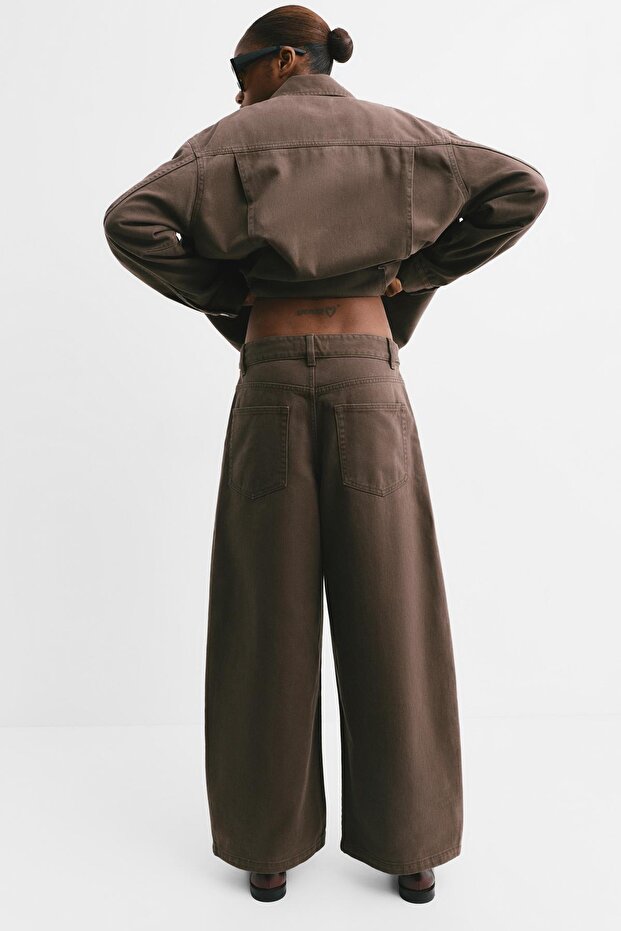 Ayarlanabilir belli balon jean - 3