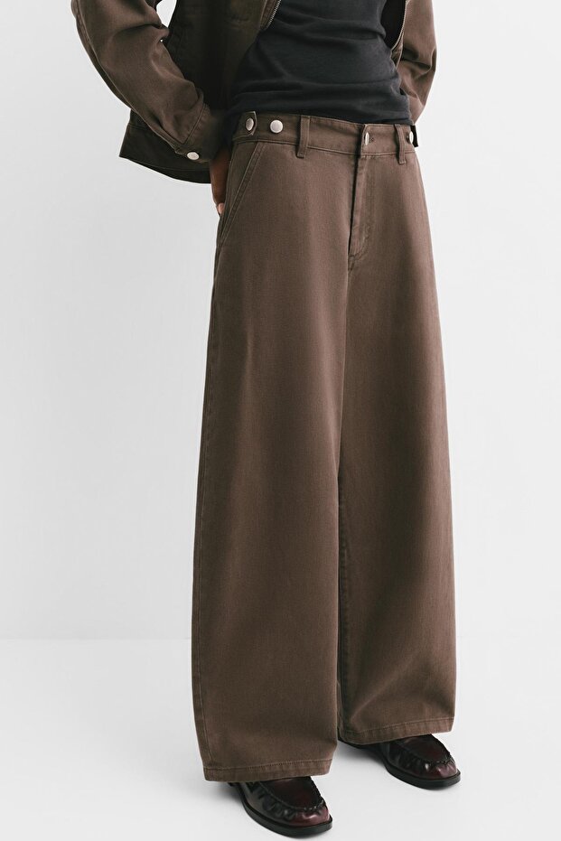 Ayarlanabilir belli balon jean - 2