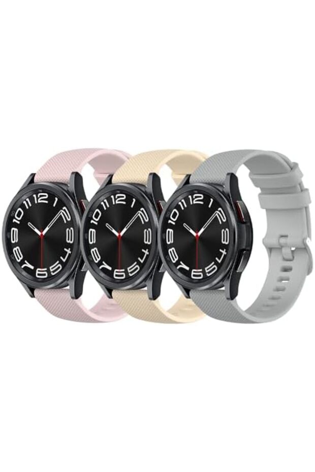 20mm Watch Bands Silicone Bands | Samsung Galaxy Watch 6/5/4 Band 40/ 44mm | Pack of 3
