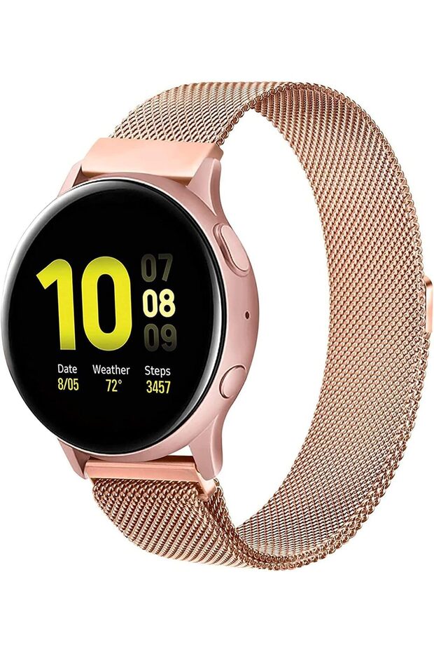 Samsung Galaxy Watch 4 40mm 44mm/Classic | Milanese Loop Metal Watch Band Strap | Rose Gold