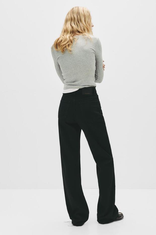 Yüksek bel straight fit jean - 2