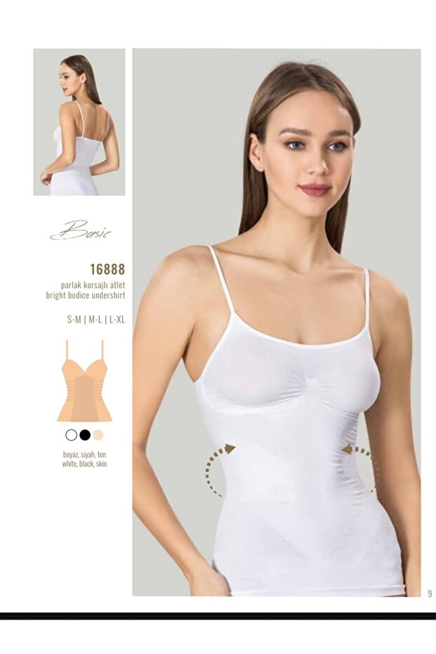 Shiny Corsage Tank Top