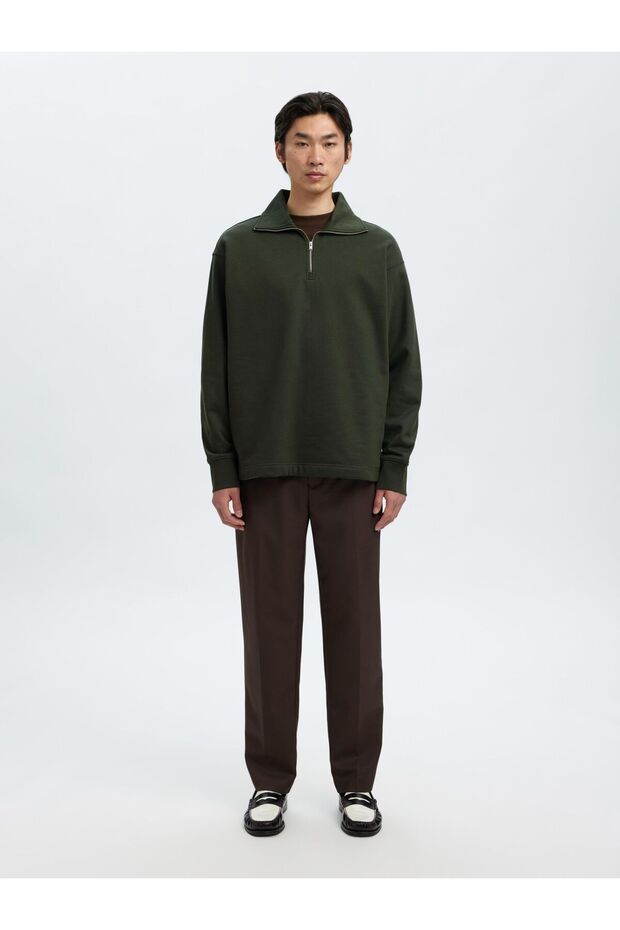 Sweatshirt mit Reißverschluss Baumwoll - 4