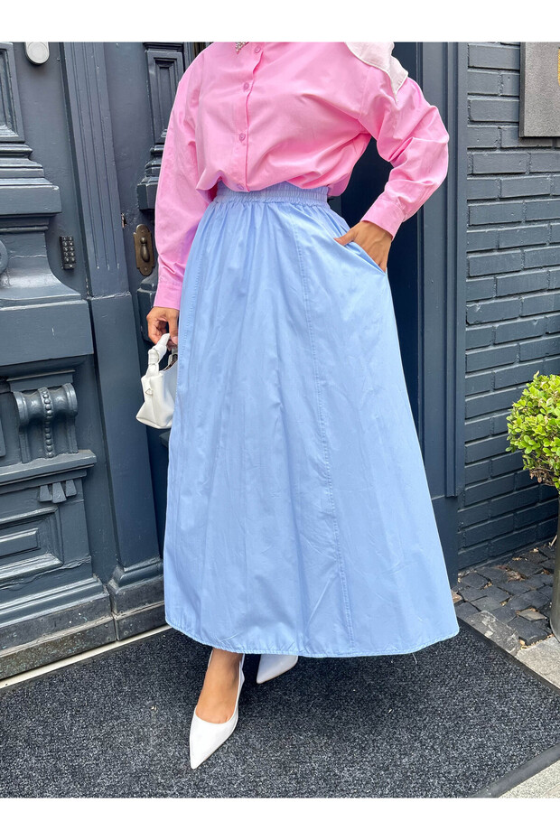 Fusta - Albastru - - 5