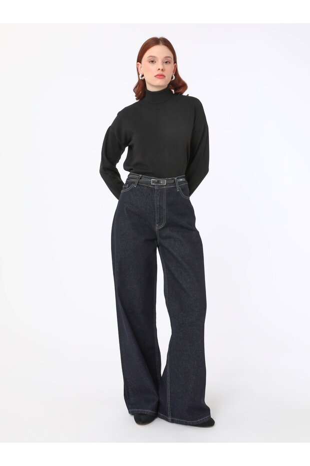 سترة تريكو أساسية بأزرار ناعمة - أسود - - 1