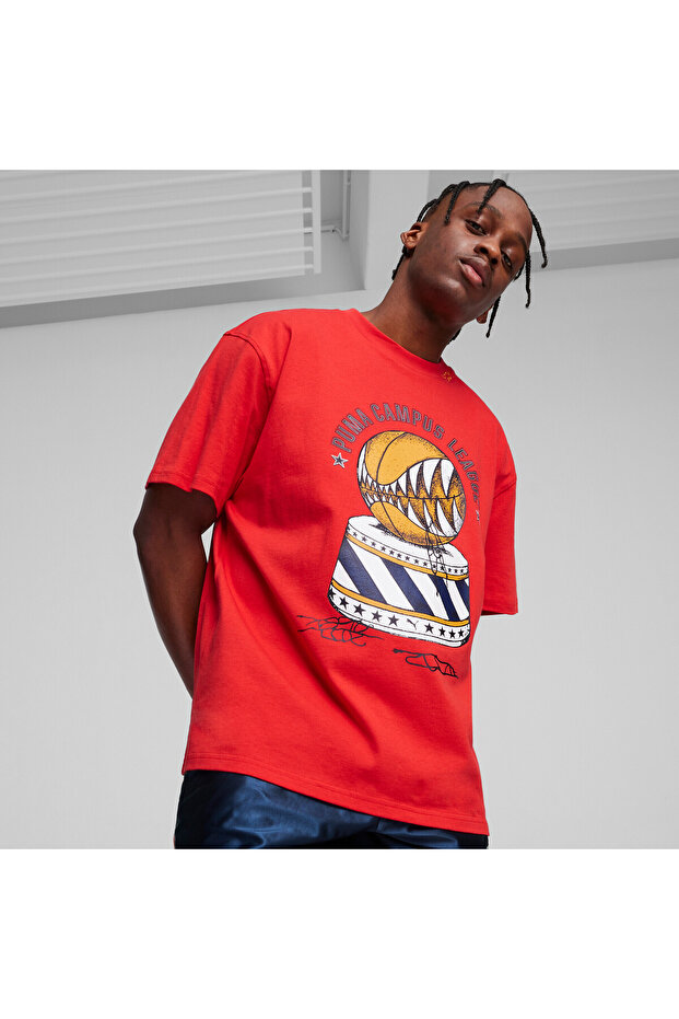 Mens Showtime Basketball T-Shirt 3 - Red