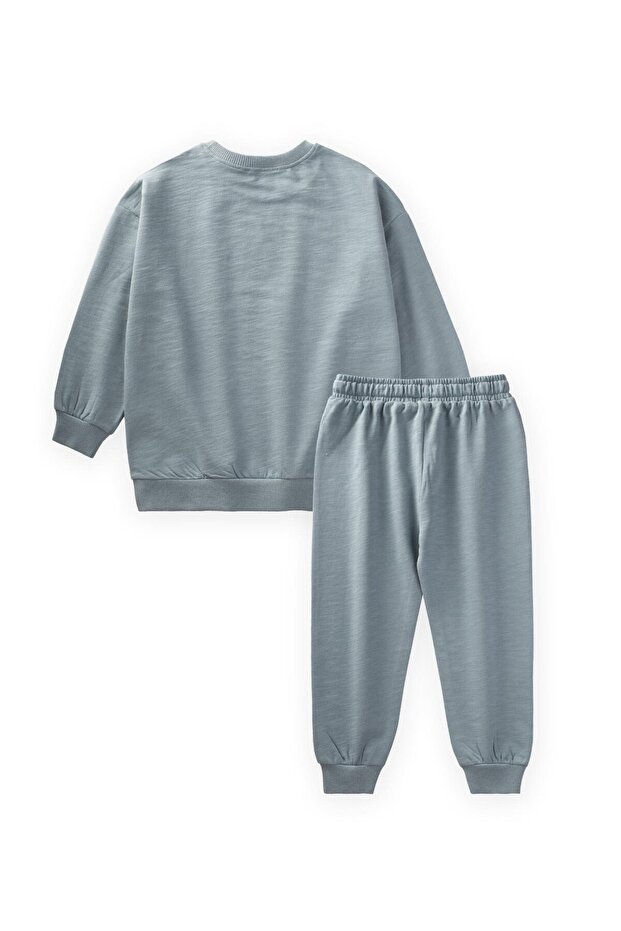 Basic Sweatshirt Set 3-8 Years Mint Green - 2