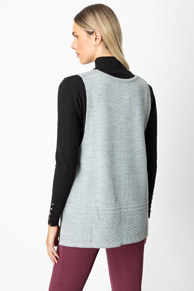 V Yaka Kolsuz Süveter - 5