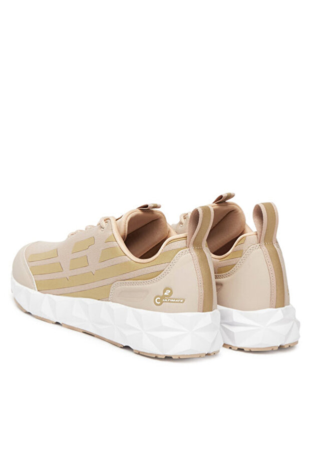 Erkek Hafif Yüksek Taban Kartal Logolu Bej Sneaker X8X217 XK433-M1136 - 3
