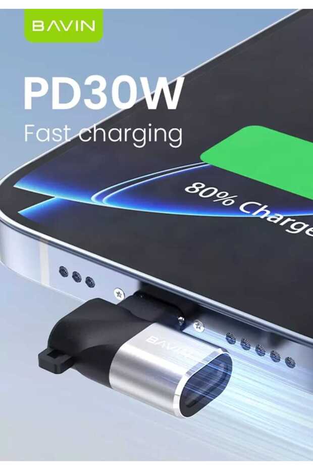 Small portable multi-system fast charging adapter compatible with iPhone, supports 480Mbps transfer speed - 2