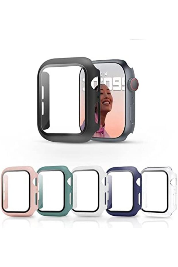Matte Case with Built in Screen Protector | Apple Watch Series 8 45mm Pack of 6