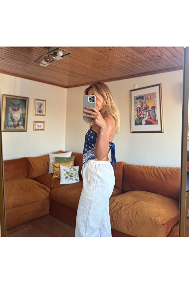 Straplez Şal Modeli Bluz - 2