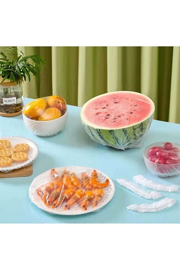 100 Adet Elastik Tencere Bonesi, Saklama Torbası, Tabak Bonesi - 2