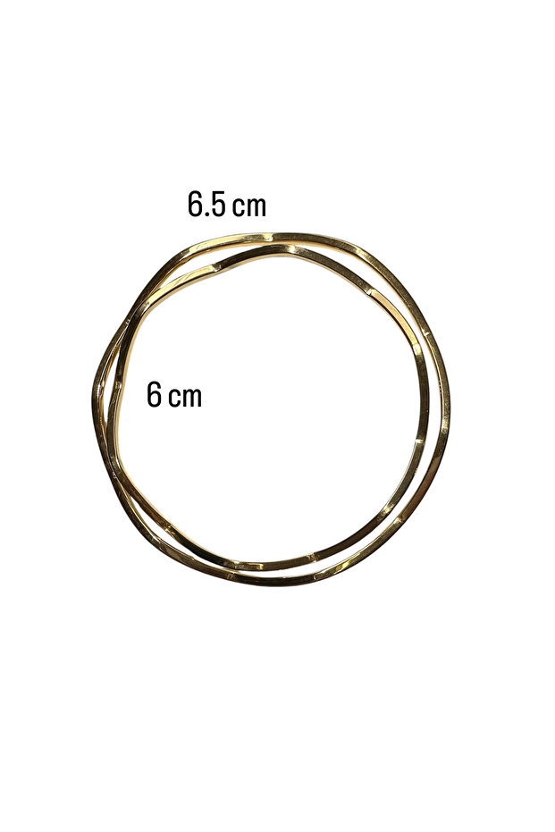 3lü Paslanmaz Çelik Dalgalı Ajda Bilezik - 4