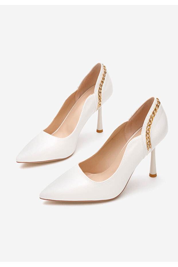 Bílé lodičky do špičky Majory - 4