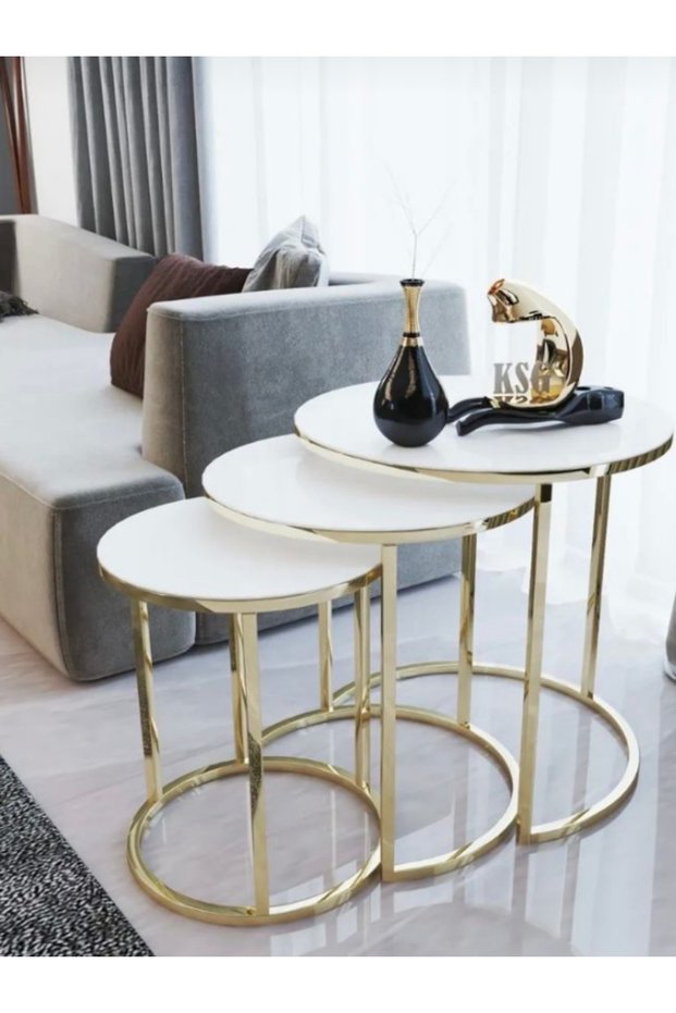 Round Coffee Table Set – Elegant Design
