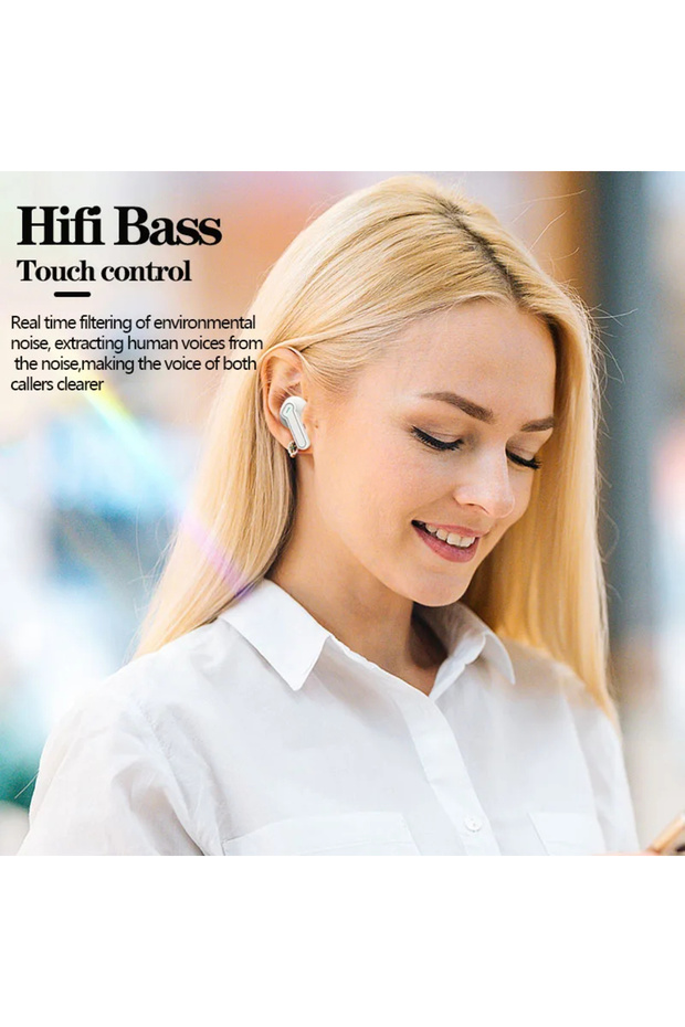 NEW Arrival! T77 Bluetooth Earbuds with Microphone & Rotating Charging Case with Noise Cancelling - 6