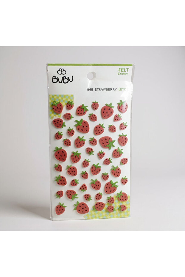 Bu-Bu Strawberry Sticker 848 Strawberry Day Sticker Word (Strawberry)