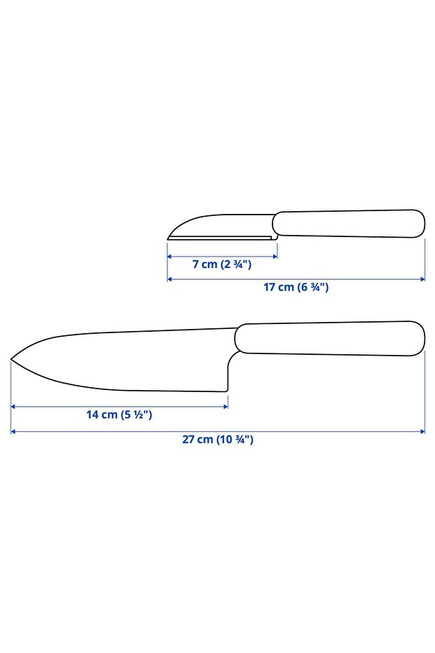 Knife Set Gray 2 Piece - 6