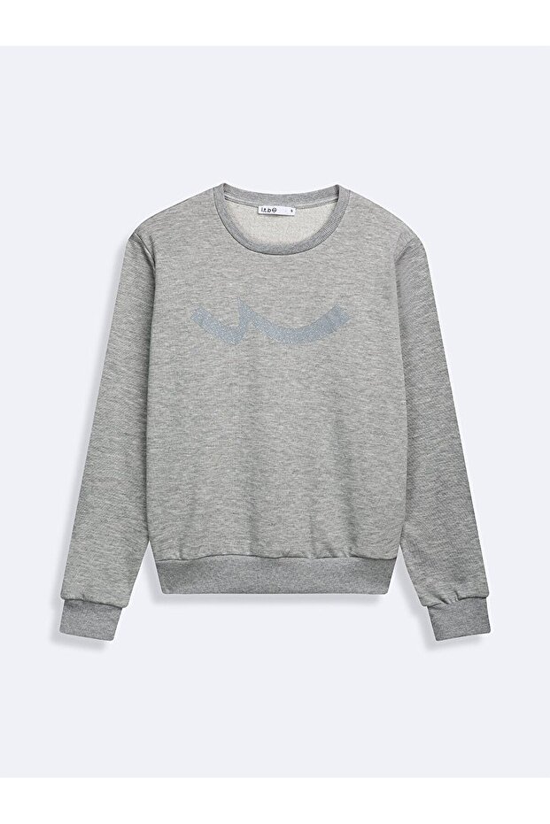 Gri Sweatshırt - 1