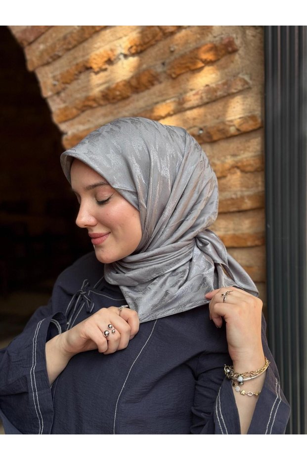 Houndstooth Pattern Cotton Silky Jacquard Scarf