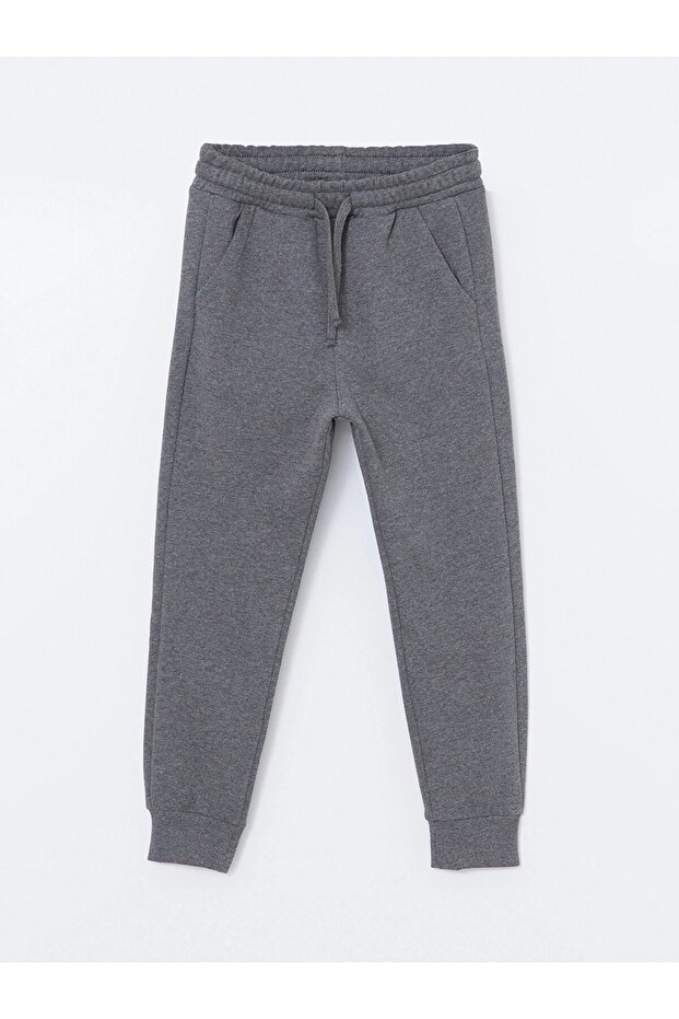 Lcw Kids Anthracite Elastic Waist Boys' Thick Jogger Sweatpants