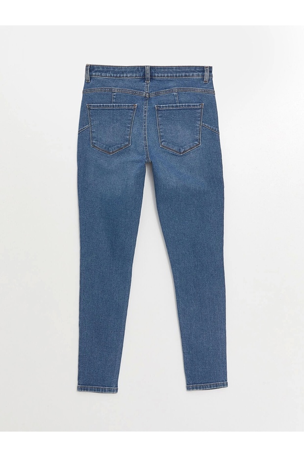 LCW Jeans Indigo Yüksek Bel Push Up Kadın Jean Pantolon - 6