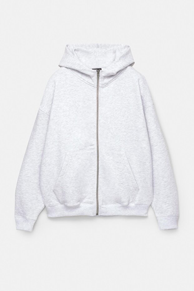 Fermuarlı boxy sweatshirt - 6