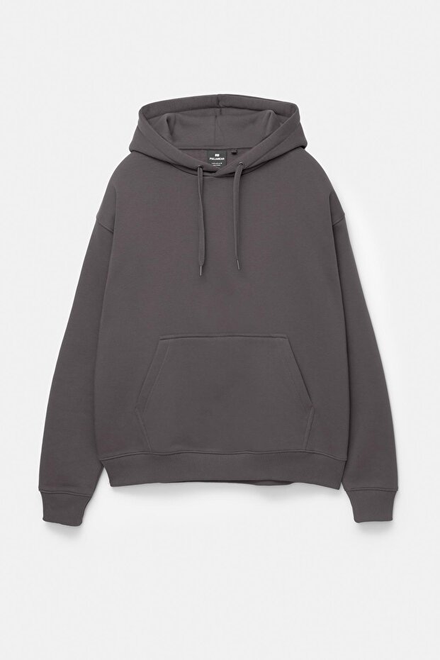 Basic kapüşonlu sweatshirt - 6