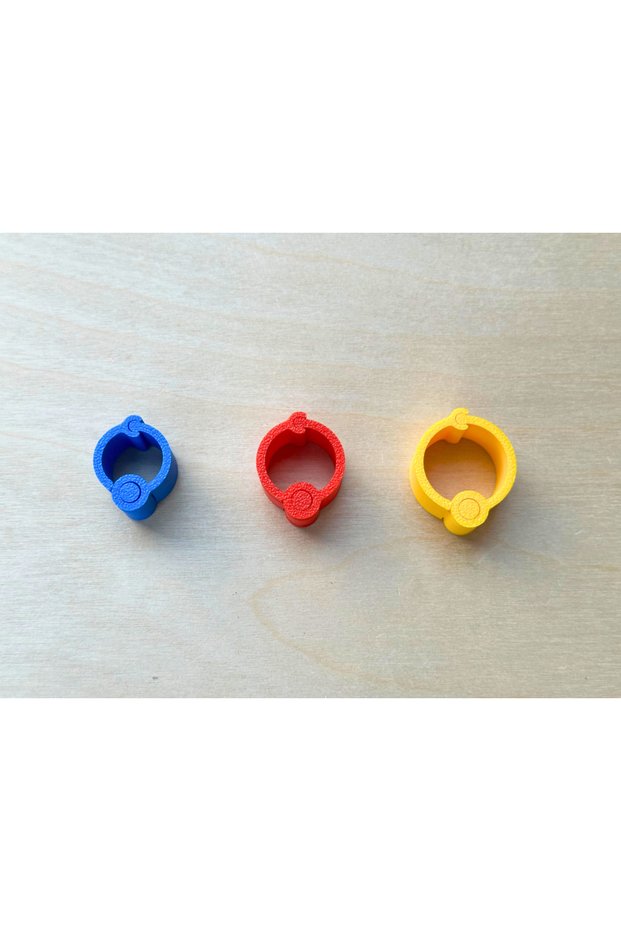 3-Piece Snap Cable Organizer Clip Set - Different Sizes & Multi-Color Options (Read Order Notes!)