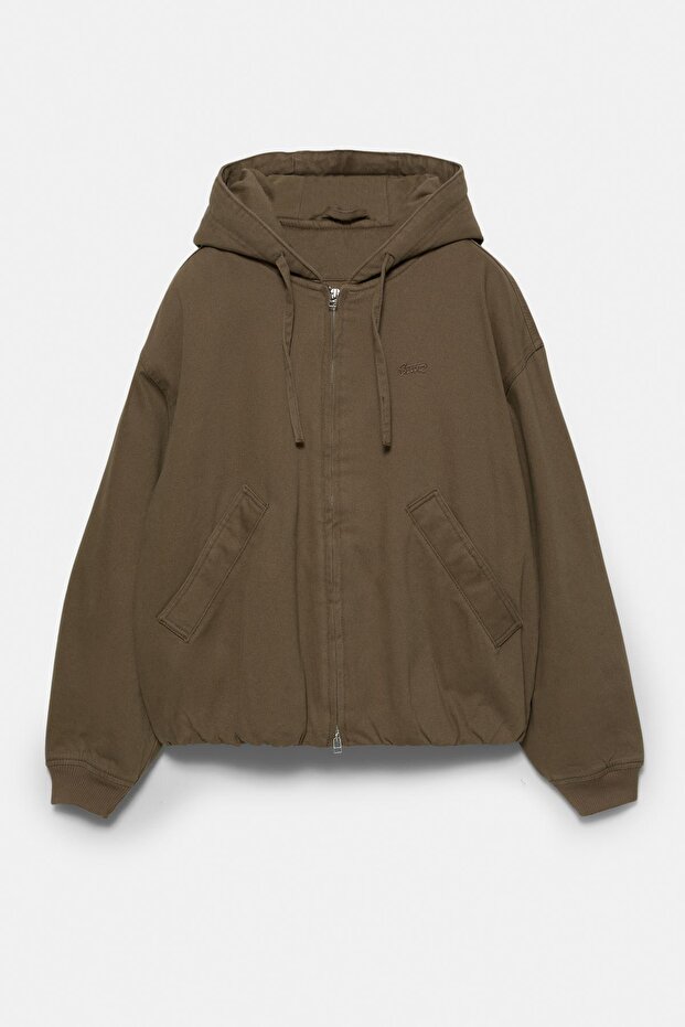 STWD kapüşonlu bomber ceket - 6