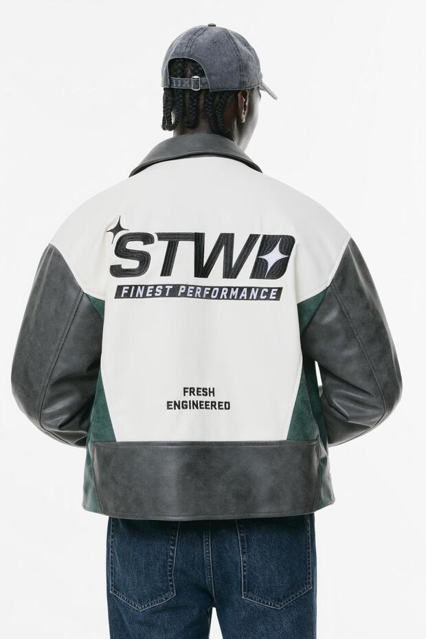 STWD Boxy Suni Deri Ceket - 4