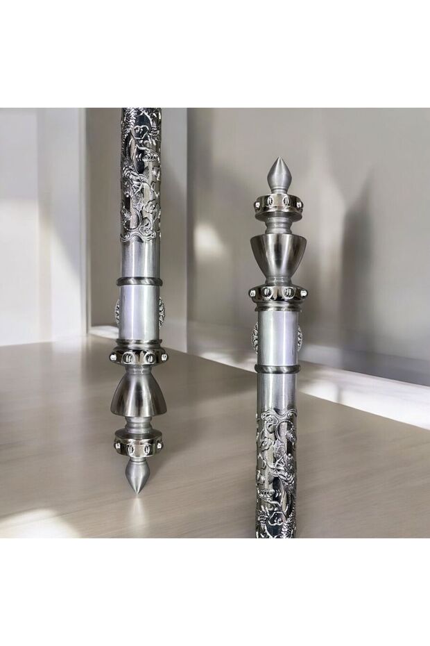 مقبض باب حديد خارجي L 9651 سلفر - 1