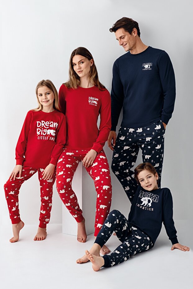 Women's Red Dream Big New Year Concept Family Pajama Set