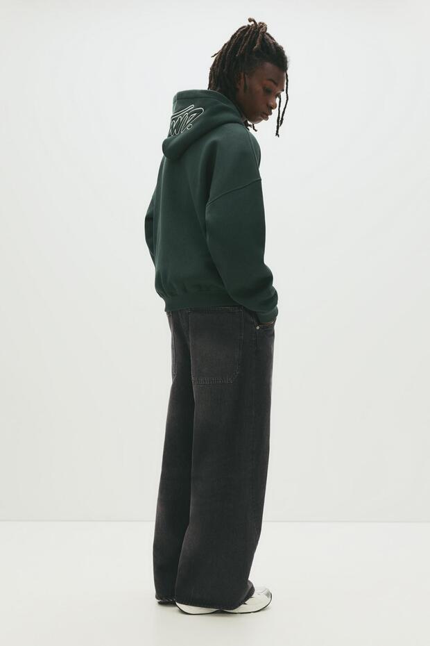 STWD işlemeli kapüşonlu sweatshirt - 5