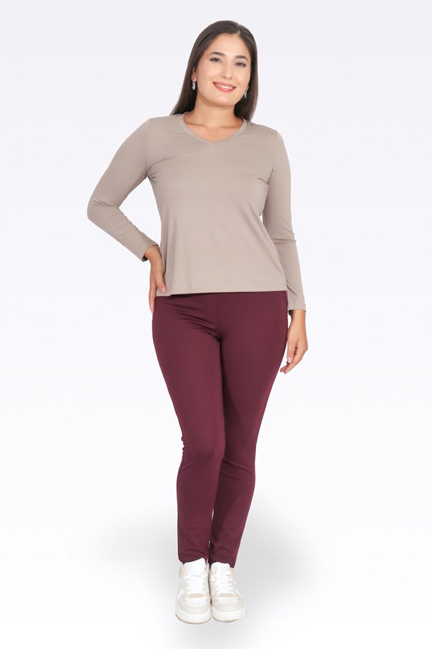 30169 Burgundy High Waist Recovery Leggings