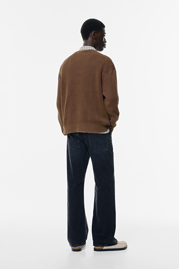 Asit yıkamalı örgü kazak - 4