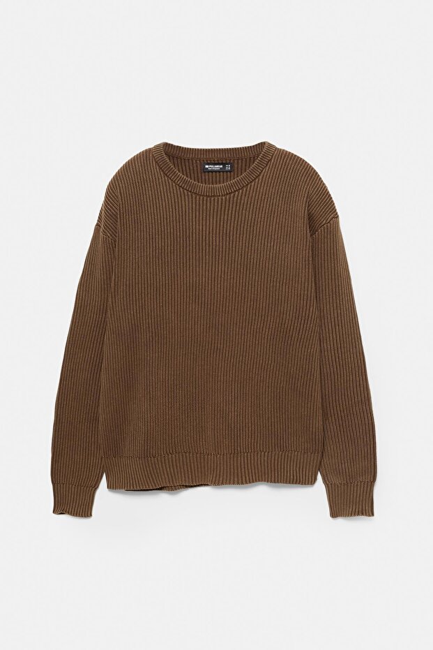 Asit yıkamalı örgü kazak - 6