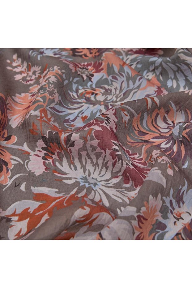 شال تينسوفت منقوش - نمط الأقحوان - أنثراسايت - 3